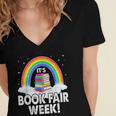 It's Book Fair Week Librarian Library Literacy Reading Women's Jersey Short Sleeve Deep V-Neck Tshirt It's Book Fair Week Librarian Library Literacy Reading Women's Jersey Short Sleeve Deep V-Neck Tshirt
