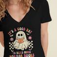 It's A Good Day To Read More Horror Books Halloween Women's Jersey Short Sleeve Deep V-Neck Tshirt It's A Good Day To Read More Horror Books Halloween Women's Jersey Short Sleeve Deep V-Neck Tshirt