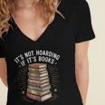 It's Not Hoarding If It's Books Book Reader Lover Women's Jersey Short Sleeve Deep V-Neck Tshirt It's Not Hoarding If It's Books Book Reader Lover Women's Jersey Short Sleeve Deep V-Neck Tshirt