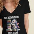 It's Not Hoarding If It's Books ShirtDragon Reading Book Women's Jersey Short Sleeve Deep V-Neck Tshirt