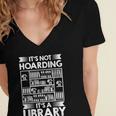 It's Not Hoarding Library Book Collecting Book Librarian Women's Jersey Short Sleeve Deep V-Neck Tshirt