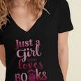 JUST A GIRL WHO LOVES BOOKS LIBRARIAN BOOK LOVERS BOOKWORM Women's Jersey Short Sleeve Deep V-Neck Tshirt JUST A GIRL WHO LOVES BOOKS LIBRARIAN BOOK LOVERS BOOKWORM Women's Jersey Short Sleeve Deep V-Neck Tshirt