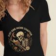 Just One More Chapter Book Lover Bookish Reading Skeleton Women's Jersey Short Sleeve Deep V-Neck Tshirt Just One More Chapter Book Lover Bookish Reading Skeleton Women's Jersey Short Sleeve Deep V-Neck Tshirt
