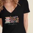 Just One More Chapter Book Lovers Reading Teacher Women's Jersey Short Sleeve Deep V-Neck Tshirt Just One More Chapter Book Lovers Reading Teacher Women's Jersey Short Sleeve Deep V-Neck Tshirt