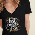 Just One More Chapter Bookish Book Reading Lover Heart Women's Jersey Short Sleeve Deep V-Neck Tshirt