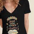 Just One More Chapter Cozy Book Lover Reading & Coffee Women's Jersey Short Sleeve Deep V-Neck Tshirt Just One More Chapter Cozy Book Lover Reading & Coffee Women's Jersey Short Sleeve Deep V-Neck Tshirt