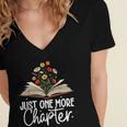 Just One More Chapter Floral Book Reading Girl Bookworm Women's Jersey Short Sleeve Deep V-Neck Tshirt Just One More Chapter Floral Book Reading Girl Bookworm Women's Jersey Short Sleeve Deep V-Neck Tshirt