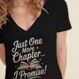 Just One More Chapter Reading Book Lover Bibliophile Women's Jersey Short Sleeve Deep V-Neck Tshirt Just One More Chapter Reading Book Lover Bibliophile Women's Jersey Short Sleeve Deep V-Neck Tshirt