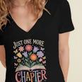 Just One More Chapter Reading Book Lover Women's Jersey Short Sleeve Deep V-Neck Tshirt
