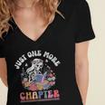 Just One More Chapter Skeleton Reading Book Bookworm Reader Women's Jersey Short Sleeve Deep V-Neck Tshirt Just One More Chapter Skeleton Reading Book Bookworm Reader Women's Jersey Short Sleeve Deep V-Neck Tshirt