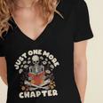 Just One More Chapter Skeleton Reading Book Lover Women's Jersey Short Sleeve Deep V-Neck Tshirt Just One More Chapter Skeleton Reading Book Lover Women's Jersey Short Sleeve Deep V-Neck Tshirt