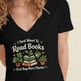 I Just Want To Read Books And Buy More Plants Women's Jersey Short Sleeve Deep V-Neck Tshirt