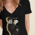 Kids Bruce Lee Photo From Fighting Method Book Kids Women's Jersey Short Sleeve Deep V-Neck Tshirt