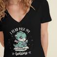 Kids I Read Past My Bedtime Cute Book Dragon Pajama Women's Jersey Short Sleeve Deep V-Neck Tshirt Kids I Read Past My Bedtime Cute Book Dragon Pajama Women's Jersey Short Sleeve Deep V-Neck Tshirt