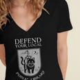 Knight Cat Defend Your Public Library Book Lover Women's Jersey Short Sleeve Deep V-Neck Tshirt Knight Cat Defend Your Public Library Book Lover Women's Jersey Short Sleeve Deep V-Neck Tshirt