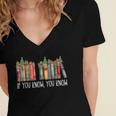 If You Know You Know 6 7 Reading Books Christmas 67 Meme Women's Jersey Short Sleeve Deep V-Neck Tshirt