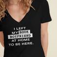I Left My Book Boyfriend At Home To Be Here Women's Jersey Short Sleeve Deep V-Neck Tshirt