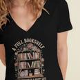 Librarian For Book Lover And Reader Reading Women's Jersey Short Sleeve Deep V-Neck Tshirt
