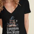 Librarian Because Book Wizard Isn't An Official Job Title Women's Jersey Short Sleeve Deep V-Neck Tshirt Librarian Because Book Wizard Isn't An Official Job Title Women's Jersey Short Sleeve Deep V-Neck Tshirt