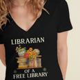 Librarian Of a Free Library Floral Book Lover Women's Jersey Short Sleeve Deep V-Neck Tshirt Librarian Of a Free Library Floral Book Lover Women's Jersey Short Sleeve Deep V-Neck Tshirt