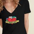 Librarian Library Assistant Libraries Rock Book Lover Women's Jersey Short Sleeve Deep V-Neck Tshirt Librarian Library Assistant Libraries Rock Book Lover Women's Jersey Short Sleeve Deep V-Neck Tshirt