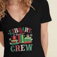 Library Crew Book Lovers Reader Teacher Librarian Christmas Women's Jersey Short Sleeve Deep V-Neck Tshirt Library Crew Book Lovers Reader Teacher Librarian Christmas Women's Jersey Short Sleeve Deep V-Neck Tshirt