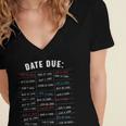 Library Due Date Stamp Card Librarian Book Reading Vintage Women's Jersey Short Sleeve Deep V-Neck Tshirt Library Due Date Stamp Card Librarian Book Reading Vintage Women's Jersey Short Sleeve Deep V-Neck Tshirt