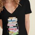 Life Of A Reader Book Lovers Book Nerds Bookworm Women's Jersey Short Sleeve Deep V-Neck Tshirt