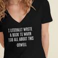 I Literally Wrote A Book To Warn You All About This Women's Jersey Short Sleeve Deep V-Neck Tshirt
