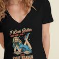 I Look Better Bent Over A Book Proud Smut Reader Adult Humor Women's Jersey Short Sleeve Deep V-Neck Tshirt I Look Better Bent Over A Book Proud Smut Reader Adult Humor Women's Jersey Short Sleeve Deep V-Neck Tshirt