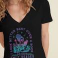 I Look Better Bent Over A Book Smut Reader Bookish Women's Jersey Short Sleeve Deep V-Neck Tshirt