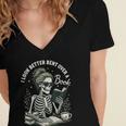 I Look Better Bent Over A Book Women's Jersey Short Sleeve Deep V-Neck Tshirt