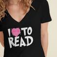 I LOVE TO READ Reading Books Bookworm Library Day Novelty Women's Jersey Short Sleeve Deep V-Neck Tshirt I LOVE TO READ Reading Books Bookworm Library Day Novelty Women's Jersey Short Sleeve Deep V-Neck Tshirt