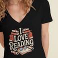 I Love Reading Books Literature Enthusiast Fun Women's Jersey Short Sleeve Deep V-Neck Tshirt I Love Reading Books Literature Enthusiast Fun Women's Jersey Short Sleeve Deep V-Neck Tshirt
