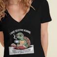 I Love Turtles Sea I Have Selective Hearing Coffee And Book Women's Jersey Short Sleeve Deep V-Neck Tshirt I Love Turtles Sea I Have Selective Hearing Coffee And Book Women's Jersey Short Sleeve Deep V-Neck Tshirt