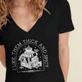 I Like Them Thick And Spicy Smut Book Reader Women's Jersey Short Sleeve Deep V-Neck Tshirt