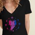 Magic Bi-Pride Book Of Cosmic Energy Women's Jersey Short Sleeve Deep V-Neck Tshirt Magic Bi-Pride Book Of Cosmic Energy Women's Jersey Short Sleeve Deep V-Neck Tshirt