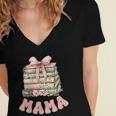 Mama Book First Chapter Birthday Family Matching Party Women's Jersey Short Sleeve Deep V-Neck Tshirt Mama Book First Chapter Birthday Family Matching Party Women's Jersey Short Sleeve Deep V-Neck Tshirt