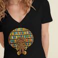 Melanin Afro Women Girl Book Librarian History African Women's Jersey Short Sleeve Deep V-Neck Tshirt Melanin Afro Women Girl Book Librarian History African Women's Jersey Short Sleeve Deep V-Neck Tshirt