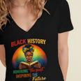 Melanin Honoring Past Inspiring Pride Book Month Women's Jersey Short Sleeve Deep V-Neck Tshirt Melanin Honoring Past Inspiring Pride Book Month Women's Jersey Short Sleeve Deep V-Neck Tshirt