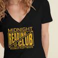 Midnight Reading Club Night Owl Book Readers Women's Jersey Short Sleeve Deep V-Neck Tshirt Midnight Reading Club Night Owl Book Readers Women's Jersey Short Sleeve Deep V-Neck Tshirt