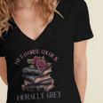 Morally Grey Books Women Morally Grey Is My Favorite Color Women's Jersey Short Sleeve Deep V-Neck Tshirt