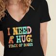 I Need A Huge Stack Of Books Reading Bookworm Joke Women's Jersey Short Sleeve Deep V-Neck Tshirt