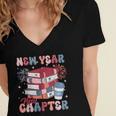 New Year New Chapter Happy New Year 2025 Book Lover Women's Jersey Short Sleeve Deep V-Neck Tshirt New Year New Chapter Happy New Year 2025 Book Lover Women's Jersey Short Sleeve Deep V-Neck Tshirt