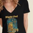 Night Owl Cozy Reading Tea Coffee Lover Bookworm Cute Women's Jersey Short Sleeve Deep V-Neck Tshirt Night Owl Cozy Reading Tea Coffee Lover Bookworm Cute Women's Jersey Short Sleeve Deep V-Neck Tshirt