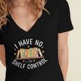 I Have No Shelf Control Book Lovers Teacher Women Graphic Women's Jersey Short Sleeve Deep V-Neck Tshirt I Have No Shelf Control Book Lovers Teacher Women Graphic Women's Jersey Short Sleeve Deep V-Neck Tshirt