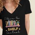 No Shelf Control Book Readers Librarians Bookworms Women's Jersey Short Sleeve Deep V-Neck Tshirt
