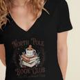 North Pole Book Club Hot Cocoa Served Daily Librarian Xmas Women's Jersey Short Sleeve Deep V-Neck Tshirt North Pole Book Club Hot Cocoa Served Daily Librarian Xmas Women's Jersey Short Sleeve Deep V-Neck Tshirt