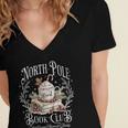 North Pole Book Club Hot Cocoa Served Daily Women's Jersey Short Sleeve Deep V-Neck Tshirt North Pole Book Club Hot Cocoa Served Daily Women's Jersey Short Sleeve Deep V-Neck Tshirt