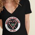 North Pole Book Club Shirt Candy Cane Christmas Women's Jersey Short Sleeve Deep V-Neck Tshirt North Pole Book Club Shirt Candy Cane Christmas Women's Jersey Short Sleeve Deep V-Neck Tshirt